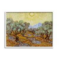 Maslina stabla van Gogh krajolik pejzažno slikanje bijela uokvirena umjetnička print zidna umjetnost