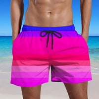 Muške kratke hlače sportske casual gradijentne kratke hlače s džepovima, hlače za plažu s elastičnim strukom,