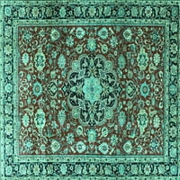 Tradicionalni perzijski tepisi u tirkizno plavoj boji za prostore koji se mogu prati u perilici, površine 7 stopa