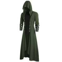 Zimski kaputi iz Leey-World-a za muškarce muške jakne s kapuljačom kože gumb za umetanje kaputa niska gotička