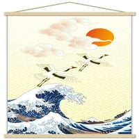 Zidni plakat prvi izlazak sunca u Japanu u magnetskom okviru, 22.37534
