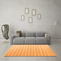 Moderne pravokutne apstraktne narančaste prostirke za prostore tvrtke, 6' 9'