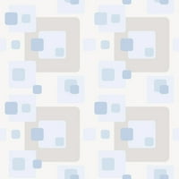 Retro apstraktni pravokutnici tkanina - svijetloplava siva