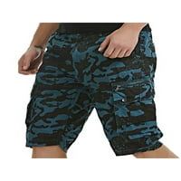 Muške ljetne kamuflažne teretne kratke hlače, pamučne radne kombinezone za plažu do koljena, kratke Ležerne hlače
