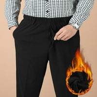 Muške hlače, male muške Ležerne jesensko-zimske jednobojne hlače s baršunastim džepom s patentnim zatvaračem,