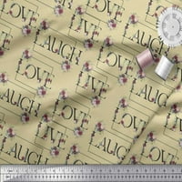Soimoi pamučna kambric tkanina cvjetna ljubavne tekst tkanina za ispis po dvorištu široko