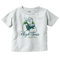 Mornarska majica za mlade Popaj u mornarskom retro stilu s likovima iz crtića za dječake od 9 do 3