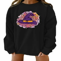 Niuer casual baggy smiješni tiskarski pulover za žene noć vještica labava fit tweartic majica casual sportska