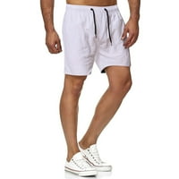 Muške kratke hlače rasprodaja modne muške jednobojne s elastičnim strukom, srednjim strukom, labavim džepovima,