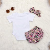 Lovebay odjeća za novorođenčet za djevojčice ROMPER + Tutu hlače odjeće za glavu