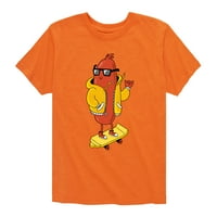 Instant poruka - klizač hot -dog - mališani i grafička majica s kratkim rukavima