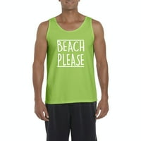Običan-to je dosadno-muška majica bez rukava za muškarce, do veličine 3 inča - plaža, molim