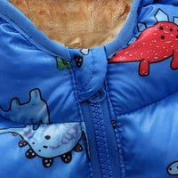 Mališani dječaci dječaci djevojčice jakna od runa zadebljani patentni zatvarač s kaputima s kaputima Dječji dinosaur