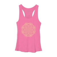 Ženska majica bez rukava s geometrijskim uzorkom cvijeta lotosa i ružičastog vrijeska-dizajn Iz e-maila