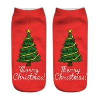 čarape s božićnim printom za žene modne čarape s tri čarape čarape