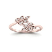 1 10-karatni dijamant od 10-karatnog ružičastog zlata modni prsten