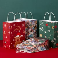 Set božićnih poklon vrećica s ukrasnim božićnim papirnatim printom iz crtića, razne poklon vrećice za prijatelje
