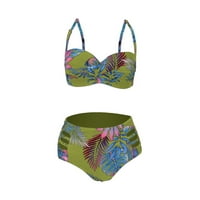 Novi bikini kupaći kostim s naramenicama s visokim strukom i otvorenim leđima, male svježe gaćice, kupaći kostim
