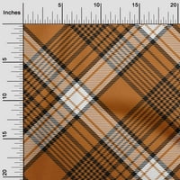 rđavosmeđa svilena prugasta tkanina materijal za kariranu haljinu Tkanina s otiskom širine dvorišta-8282