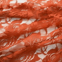Rim Tekstil najlonska tkanina od čipke s dizajnom ruže - hrđa