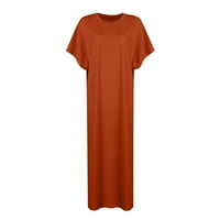 Tking Fashion Casual labave haljine za majice za žene kratke rukave maxi haljina na plaži