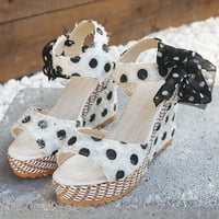 Cipele ponude za žene na ljetnom igralištu ženske klinove pete sandale modne čipke tenisice cipele