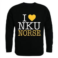 Republički proizvodi 552-356-Blk- Northern Kentucky University I volim majicu Crewneck, Crna-Srednja