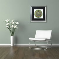 Zaštitni znak likovna umjetnost Šareno umirujuća mandala Canvas Art by Kathy G. Ahrens, Black Matte, Silver Frame