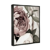 Cvjetanje božurnih cvjetnih pupoljaka Botanička i cvjetna fotografija Jet Black Framed Art Print Art Art
