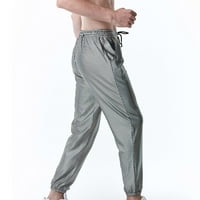 Muške teretne hlače s džepovima i vezicama u struku, na vezanje, zlatni zmijski print, ulične teretne hlače, široke