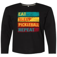 Inktastic Eat Sleep Pickleball Ponovite majicu dugih rukava