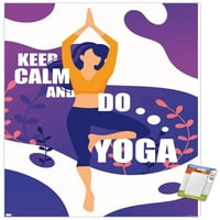 Ostanite mirni i vježbajte jogu zidni poster, 22.375 34