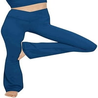 Lepršave tajice, prekrižene joga hlače za kontrolu trbuha, visokog struka i širokih nogu