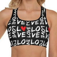 IOPQO TENK TOP za žene Aktivne odjeće Valentinovo voli tiskanu joga košulja za vježbanje Sportske teretane Trung