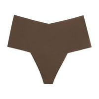 Ženske bešavne t-hlače seksi jednobojne tange niskog struka prozračne bikini gaćice u boji kave