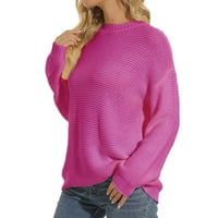 Tvornički prilagođeni ženski džemper pulover zimska posada vrat dugi rukavi Outnet pleteni pulover džemper