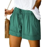Fnohije kratke hlače za žene Kratke hlače Sport Sport plus veličine udobno vučenja casual elastični džep struka