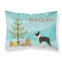 _3525 jastučnica Boston terijer božićno drvce Tkanina standardna jastučnica, standardna, višebojna