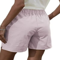 Ženske Ležerne Mini hlače u Boho stilu, široke Bermude, kratke pripijene hlače, hlače za plažu visokog struka