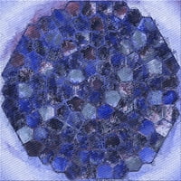 Prostirke od trapera s okruglim uzorkom tvrtke u tamnoplavoj boji, promjera 8 inča