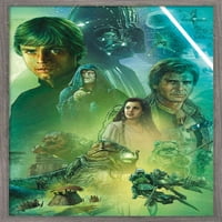 Ratovi zvijezda: Povratak Jedija-blagdanski plakat s drvenim magnetskim okvirom, 22.375 34