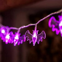 Zabava za Noć vještica LED vijenac ljubičasta zabava šišmiša ukleti horor Festival sretna zabava za Noć vještica