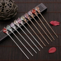 Starinski štapić za kosu u kineskom stilu, ženski štapići za jelo s metalnom glazurom, vilica 93 97
