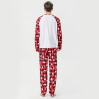 Dadaria obiteljska pidžama podudarne setove roditelja-dijete topli božićni set tiskana kućna odjeća pidžama s