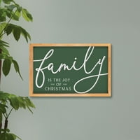 Obitelj-Radost Božića Ukrašena Uokvirenim Drvenim Rezbarijama
