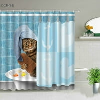 Vodootporna dječja zavjesa za kupaonicu kreativna osobnost slatka mačka psa zavjesa za tuširanje smiješna animal