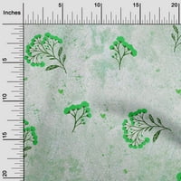 pletenina u zelenoj boji s cvjetnim uzorkom i teksturom Šivaći zanati s otiscima na tkanini širine dvorišta