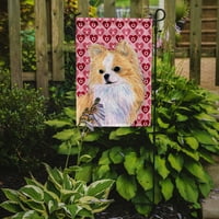 _ '_4473-Zastava-Zastava s prikazom ljubavi u srcima roditelja Chihuahua i Valentinova, višebojna