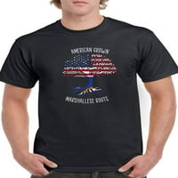 Američka majica s majicama Marshallese Roots Men -Smartprints Dizajni, muški mali