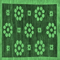 Moderni pravokutni apstraktni tepisi u smaragdno zelenoj boji za prostore tvrtke, 8' 12'